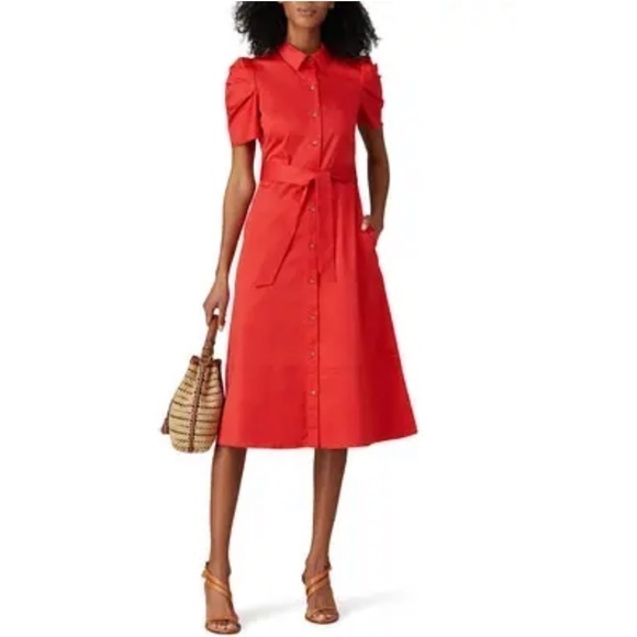 Shoshanna Red Annette Dress - Picture 1 of 16
